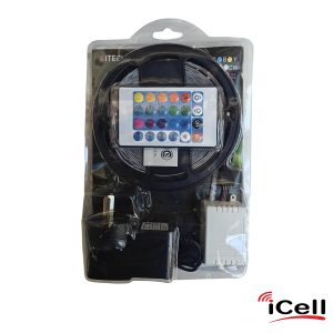 TIRA LED RGB C/FUENTE  12V Y CONTROL