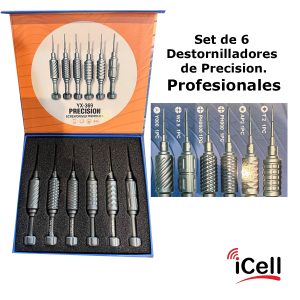 SET DE 6 DESTORNILLADORES DE PRECISION YAXUN YX-369